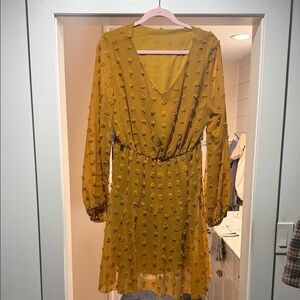 Elegant Mustard Yellow Dress